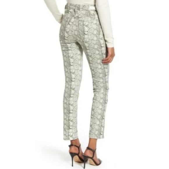 New AG Adriano Goldschmied The Mari High Rise Straight Snake Print Jeans size 29 - Picture 2 of 16